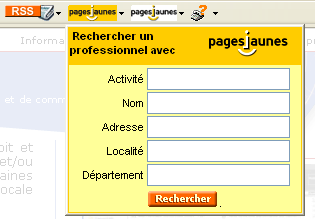 barre d'outils SYFACiL, lecteur RSS intgr, annuaire tlphonique invers, recherche avec pajesjaunes...